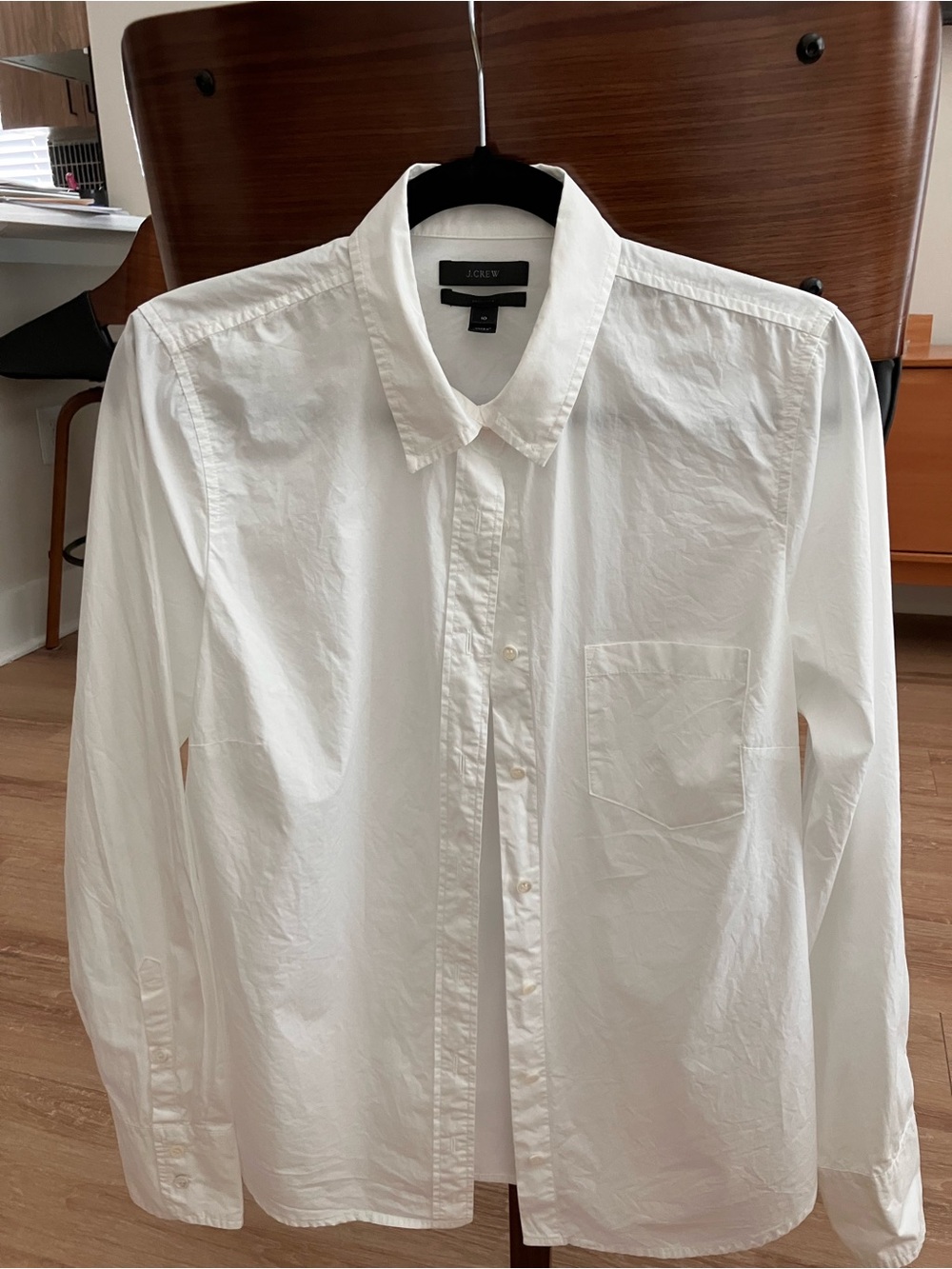 J. Crew Men's White Classic Button-Up Dress Shirt